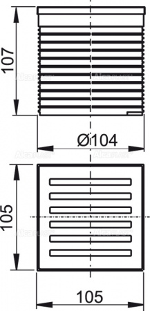 ��������� �������� ����� AlcaPlast , ������� 105 × 105 ���������� APV0700