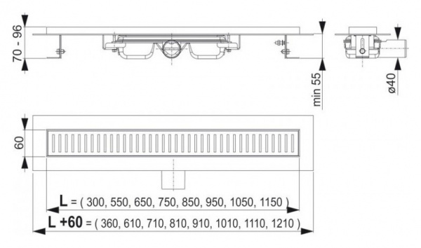 ������� ����� AlcaPlast APZ101 550 � �������