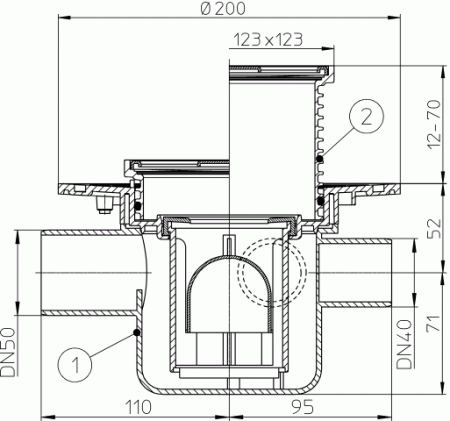 HL 304 ���� � �������� �������� DN50