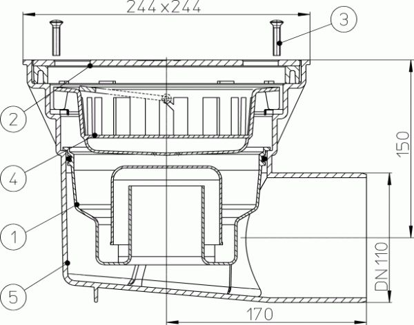 HL 605SW ���� � �������������� �������� DN110