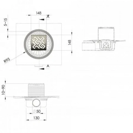 ���� �������� ZENTRUM Antik 150�150 ���� ������ 091365