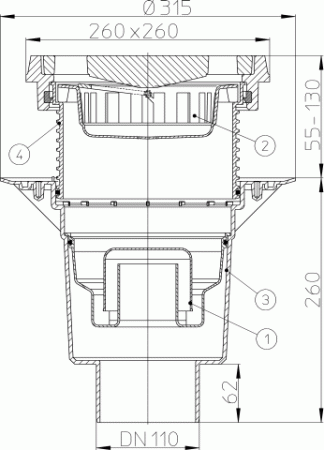 HL 616.1W/5 ���� � ������������ �������� DN160