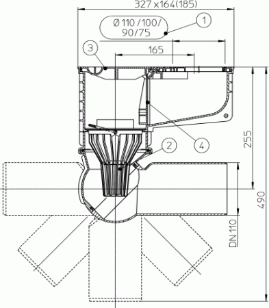 HL 600 ���� � ���������� �������� DN110