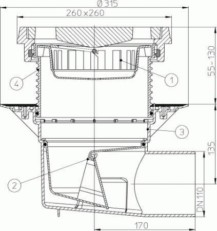 HL 615.1 ���� � �������������� �������� DN110