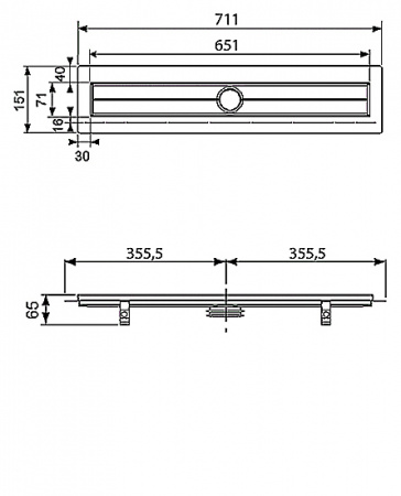 ������� ����� Tece TECEdrainline 90 �� 600900