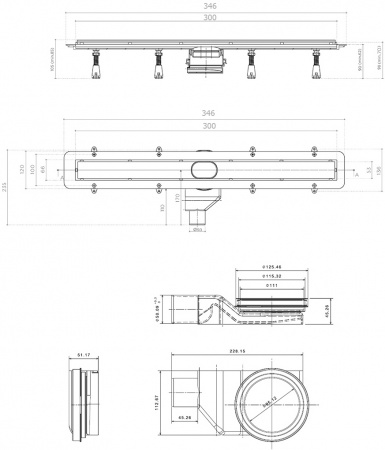 ������� ����� Pestan Confluo Frameless Line 300 white glass
