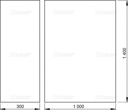 ����������������� ������������� ������   AlcaPlast , 1400 × 1000 + 300 × 1400 AIZ2