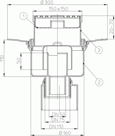 HL 317 ���� � ������������ �������� DN50/75/110