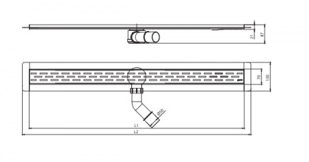 ������� ����� ACO Showerdrain B 9010.78.73 � ��������. 1000 ��.