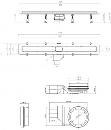������� ����� Pestan Confluo Frameless Line 450 white glass