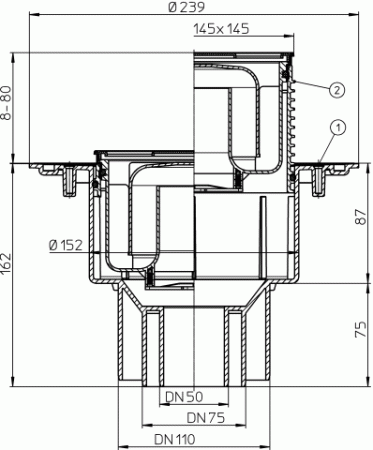 HL 3100 ���� � ������������ �������� DN50/75/110
