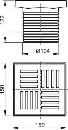 ��������� �������� ����� AlcaPlast , ������� 150 × 150 ����� APV0200