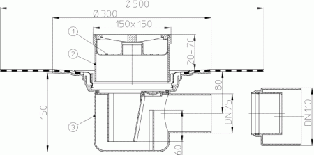 HL 72.1H ���� � �������������� �������� DN75/110