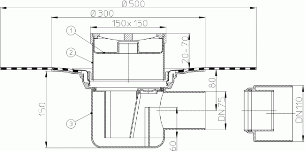 HL 72.1H ���� � �������������� �������� DN75/110