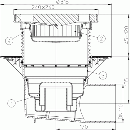 HL 615W ���� � �������������� �������� DN110